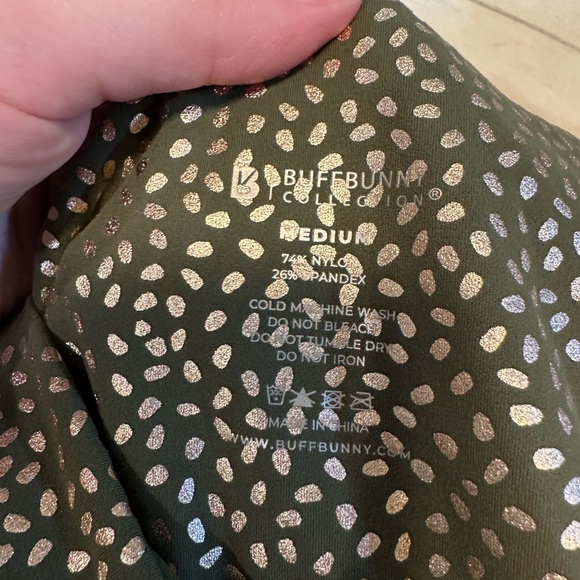 Buffbunny green and gold leggings - Picture 3 of 4